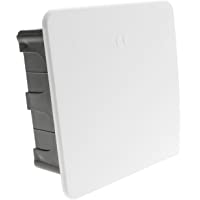 BeMatik - Caja empotrada de registro cuadrada 100x100x48mm para paredes huecas (AE055)- Negro